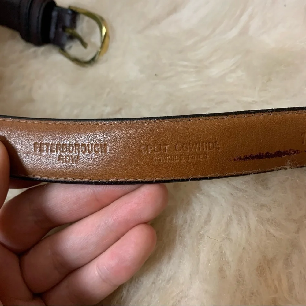 Peterborough Row Vintage Split Cowhide Brown/Black Genuine Leather Belt